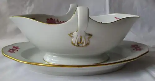 Sauciere de porcelaine Meissner, Dragon riche, pourpre, ombrage en or (114431)