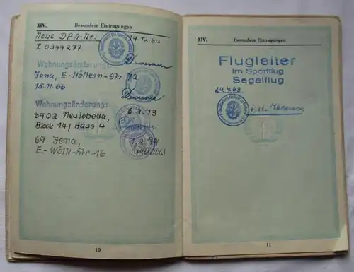 carte d'identité rare pour le personnel de l'aviation 1962-1979 (124767)