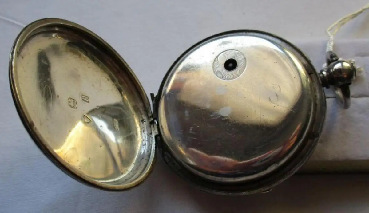 hochwertige Taschenuhr 925er Silber William Bent London EC vor 1900 (124221) 3