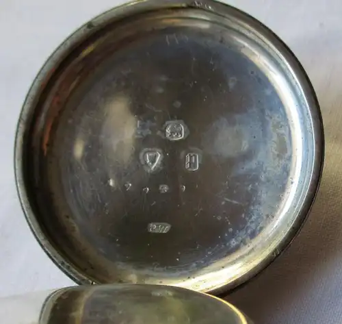 hochwertige Taschenuhr 925er Silber William Bent London EC vor 1900 (124221)