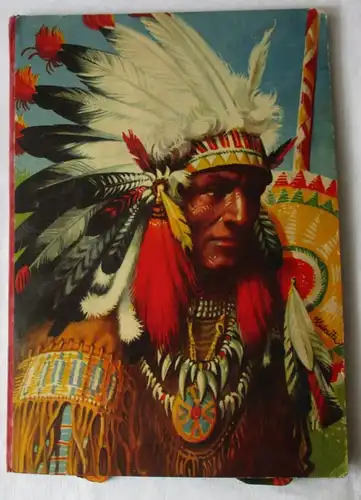 Aufstellbild Indianer Wildwest POP-Up Vojtech Kubasta um 1960 (142504)