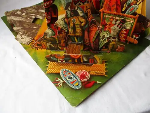 Aufstellbild Indianer Wildwest POP-Up Vojtech Kubasta um 1960 (142504)