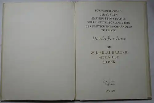 DDR Urkunde Wilhelm-Bracke-Medaille Silber Börsenverein Leipzig 1985 (122752)