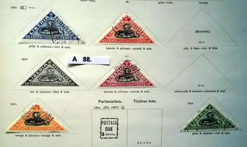 belle collection de timbres de haute qualité Liberia 1880 à 1923