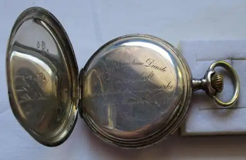 élégante montre de poche Lépine hommes Omega 800 argent vers 1920 (124512)