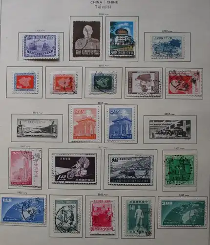 kleine Briefmarkensammlung mit 126 Marken China & Taiwan ab 1898 (119255)