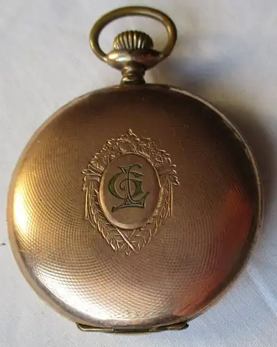 elegante Savonette Taschenuhr Geneva Watch Case Co. mit Etui um 1910 (129464)