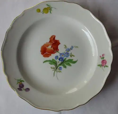 MEISSEN Porzellan Kaffeegedeck Kaffeeset deutsche Blume Goldrand 3 tlg. (124936)