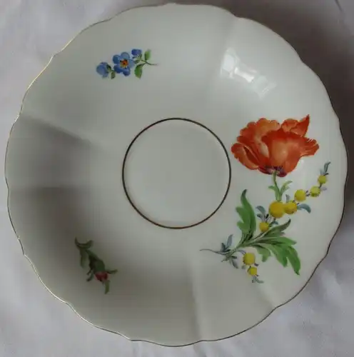 MEISSEN Porzellan Kaffeegedeck Kaffeeset deutsche Blume Goldrand 3 tlg. (124936)