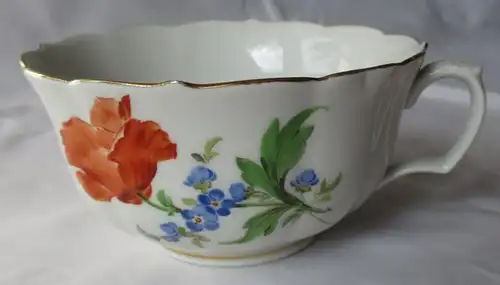 MEISSEN Porzellan Kaffeegedeck Kaffeeset deutsche Blume Goldrand 3 tlg. (124936)