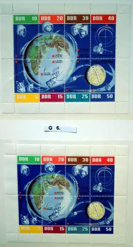 DDR Briefmarken 3 x Marx Block, 2 x Engels Block, 4 x Kosmos Block 1962 usw.