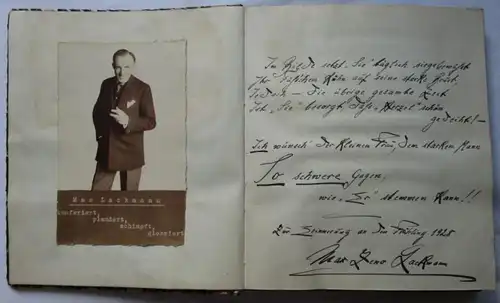 Artiste rare Autographe Recueil de livres de 1928/1929 (110573)