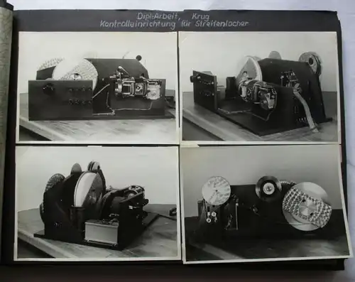 DDR Fotoalbum mit 120 Fotos mit Diplom Arbeiten an technischen Apparaten(144067)