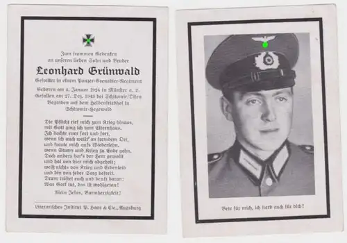 28644 Mort-Vanz-Grenadier-Regt. Cimetière héros Schitomir-Hegewald 1943