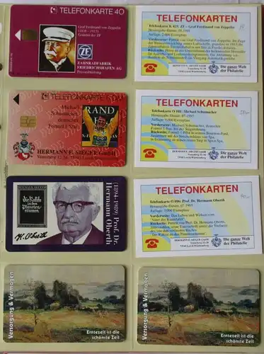 Sammlung aus 194 Telefonkarten teils Original verschweißt etliche 