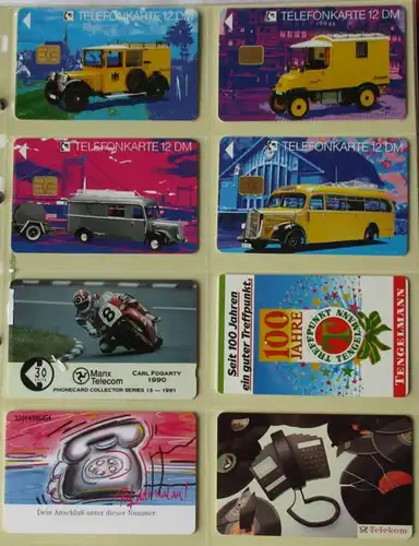 Collection de 194 cartes téléphoniques en partie originales soudant quelques-uns 