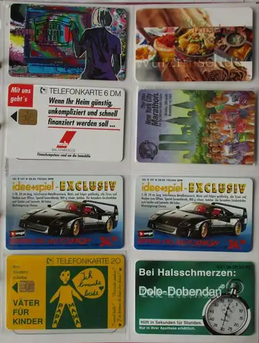 Sammlung aus 194 Telefonkarten teils Original verschweißt etliche 