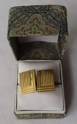 Art Deco Manschettenknöpfe 750er Gold 18K KIH im Etui (121497)