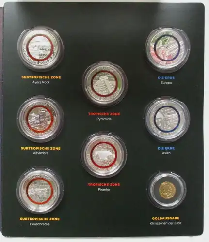 5 Euro Klimazonen der Erde Silber Subtropische Zone 2018 + Goldmedaille (103820)