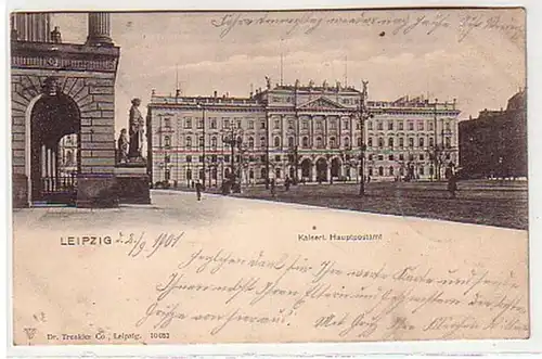 33737 Ak Leipzig Kaiserliches Hauptpostamt 1901