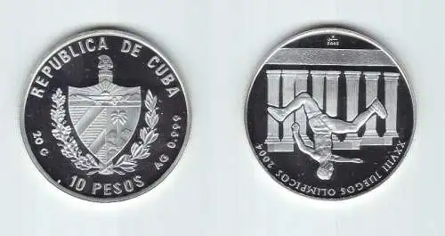 10 Pesos Silber M?nze Kuba 2004 Olympische Spiele Athen PP (141894)