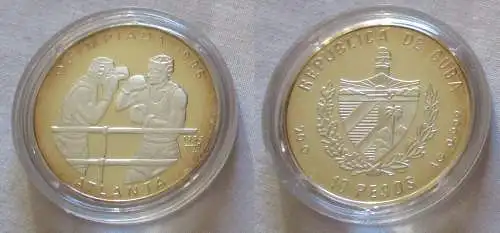 10 Pesos Silber M?nze Kuba Olympiade Atlanta 1996 (126246)