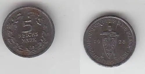 Spielgeld M?nze 5 Reichsmark 1000j?hrige Rheinlandfeier 1925 A