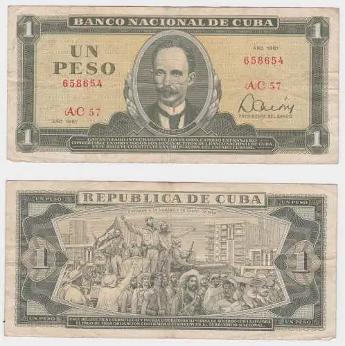 1 Peso Banknoten Cuba Kuba 1981 (110217)