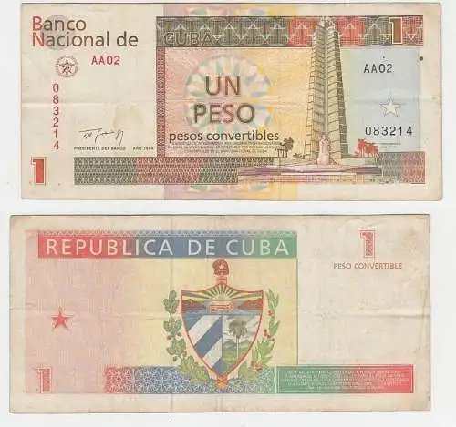 1 Peso Banknoten Cuba Kuba 1994