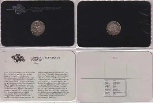 KMS Kursmünzensatz Fussball-WM Spanien 1982 Kuba 1 Peso 1981 (109905)