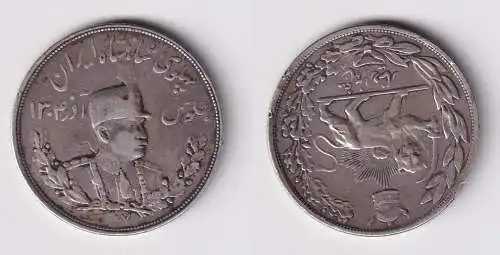 5000 Dinars Silber Münze Persien Iran Ahmad Shah 1307/1928 ss (162452)
