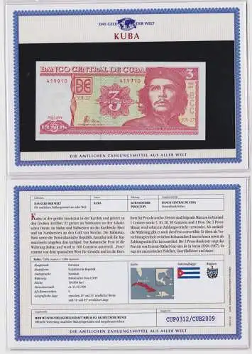 3 Pesos Banknote Kuba Cuba 2004 bankfrisch UNC (170136)