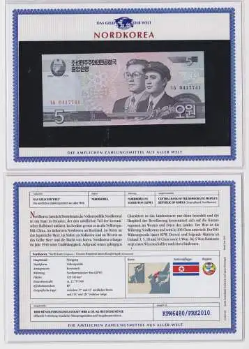 5 Won Banknote Nordkorea 2002 bankfrisch UNC (170010)