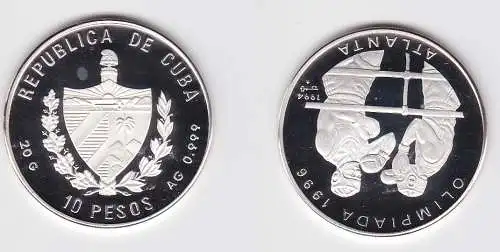 10 Pesos Silber Münze Kuba Olympiade Atlanta 1994 (171589)