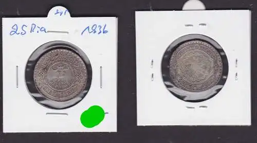 Syrien 25 Qirsh / Piaster 1933 Kursmünze (1929-1937) ss+ (164798)