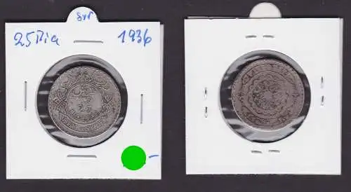 Syrien 25 Qirsh / Piaster 1933 Kursmünze (1929-1937) ss+ (165292)