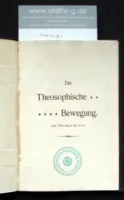 Green, Thomas: Die Theosophische Bewegung.