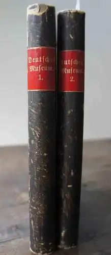 Bechstein, Ludwig (Hrsg.): Deutsches Museum für Geschichte, Literatur, Kunst und Alterthumsforschung. Bd. 1 u. 2, mit je Band 5 Bildtafeln u. Facsimiles,