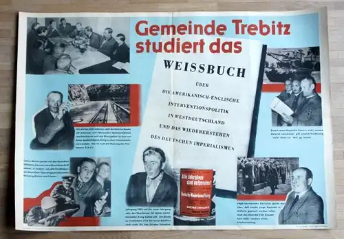 Gemeinde Trebitz studiert das Weissbuch über die amerikanisch-englische Interventionspolitik in Westdeutschland und das Wiedererstehen des Deutschen Imperialismus.