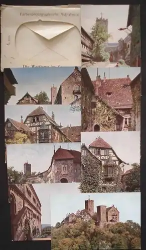 8 alte Ansichtskarten Wartburg