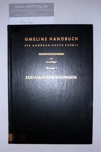 Horn Hans-Georg und Hein Hiltrud: Edelgasverbindungen.