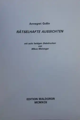 Gollin, Annegret: PERSPECTIVES RACHÉES.