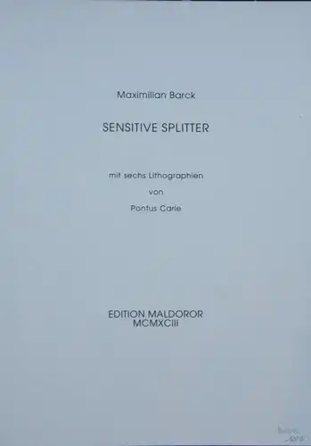 Barck, Maximilian: SENSITIVE SPLITTER.