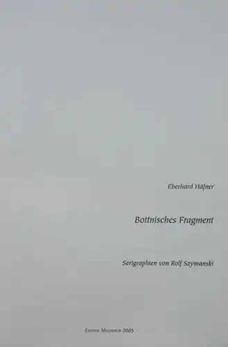 Häfer, Eberhard, Fragment Bottnien.