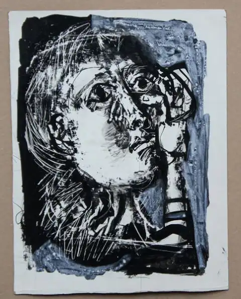 Drei Original Tuschzeichnungen von Antoni Clavé, welche als Vorlagen für den Umschlag der zweiten Nummer der von Rainer M. Gerhardt herausgegebenen Zeitschrift Fragmente verwendet wurde. 2