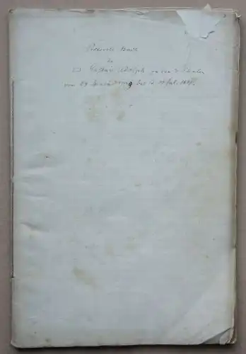 Freimaurer: Gründungsprotokoll (Urkunde) der Loge Gustav Adolf zu den drei Strahlen in Stralsund