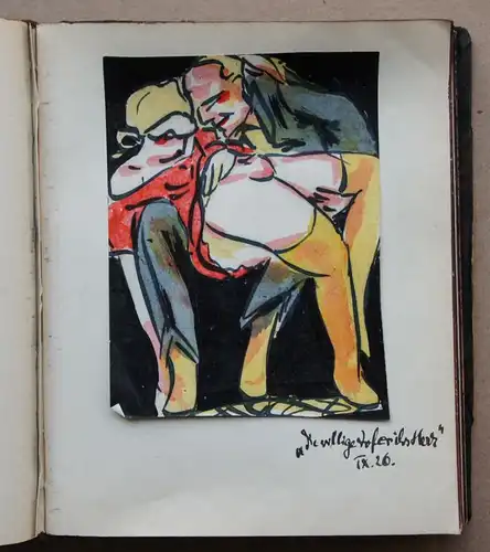 Erotika | Unikat: Skizzenbuch mit 98 handgemalten erotisch/pornographischen Bildern von Cavon (d.i. Bernhard Nowak)