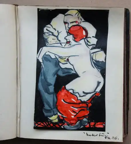Erotika | Unikat: Skizzenbuch mit 98 handgemalten erotisch/pornographischen Bildern von Cavon (d.i. Bernhard Nowak)