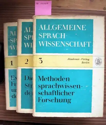 Hans Zikmund / Günter Feudel (Hrsg.): Allgemeine Sprachwissenschaft Band I, II, III.