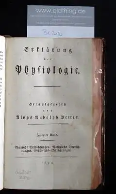 Vetter, Aloys Rudolph: Erklärung der Physiologie.
